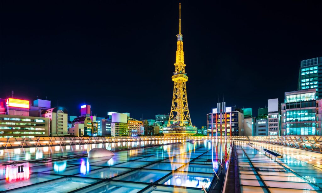 העיר נגויה יפן בלילה